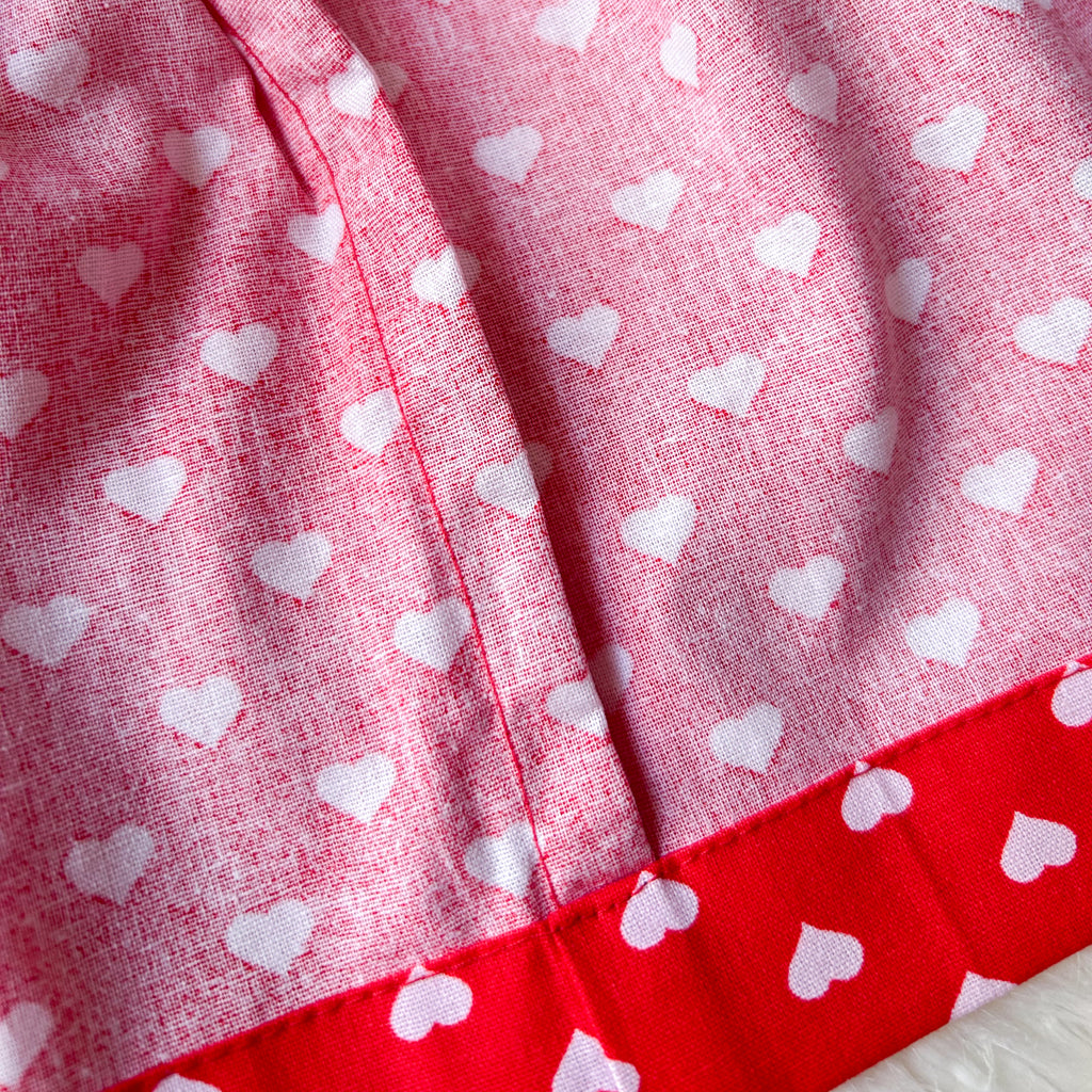 Valentina Skirt - Valentine's Day Love Hearts Paperbag Waist Button Skirt