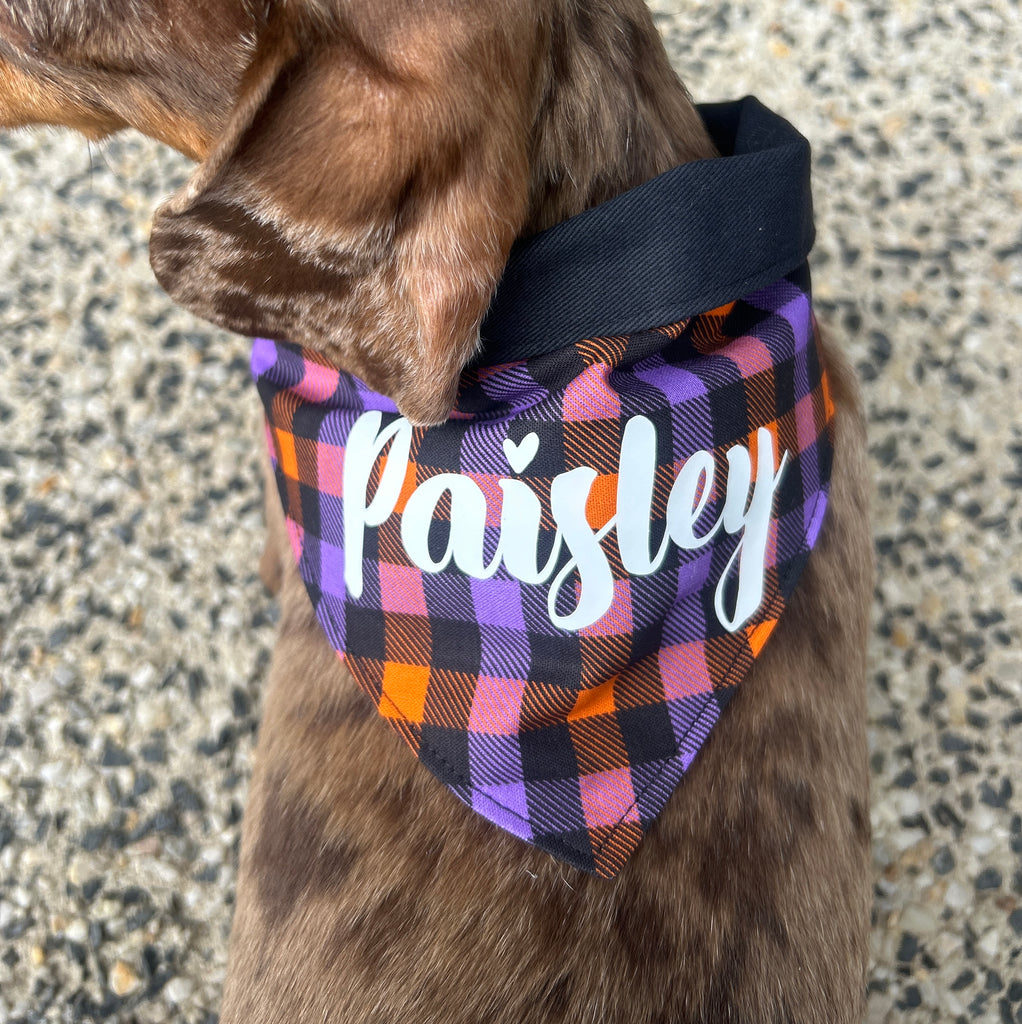 Dog Bandana - Halloween Gingham