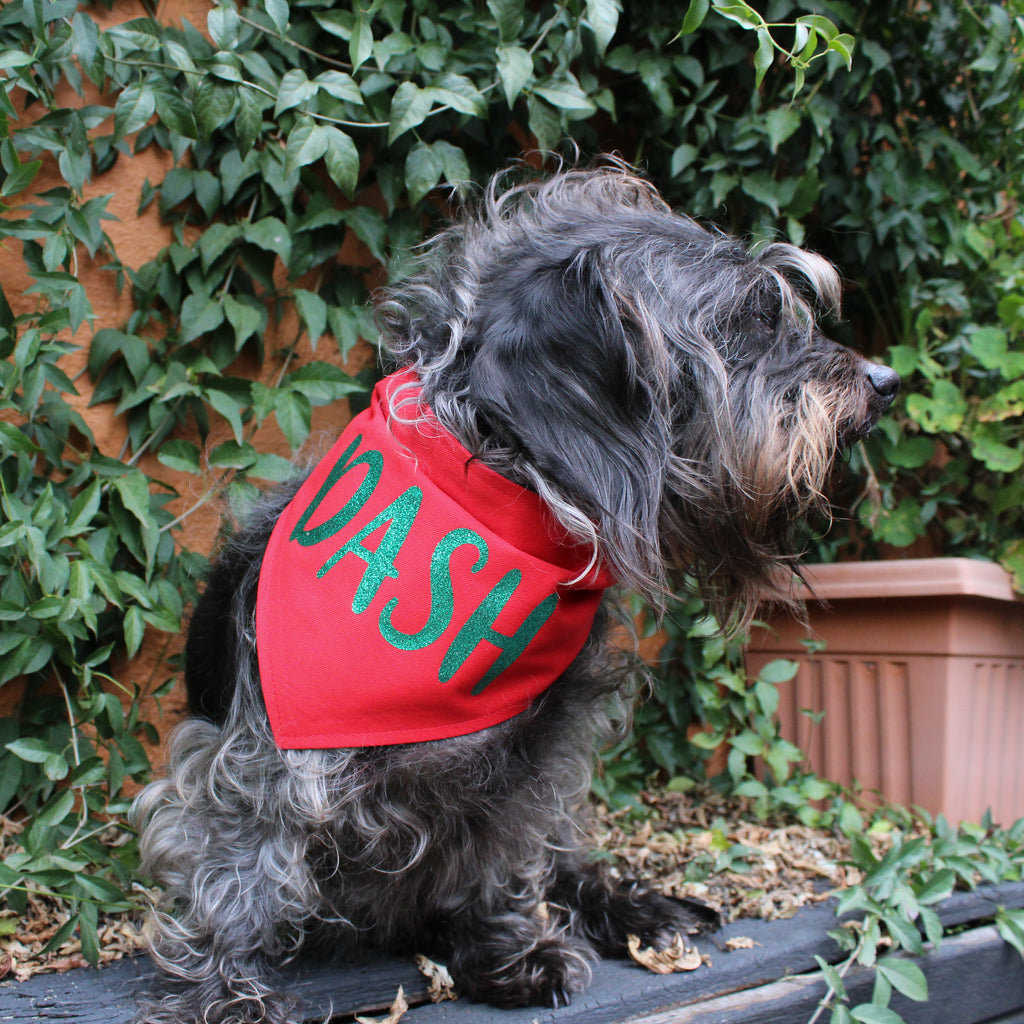 Dog Bandana - Christmas Red & Green