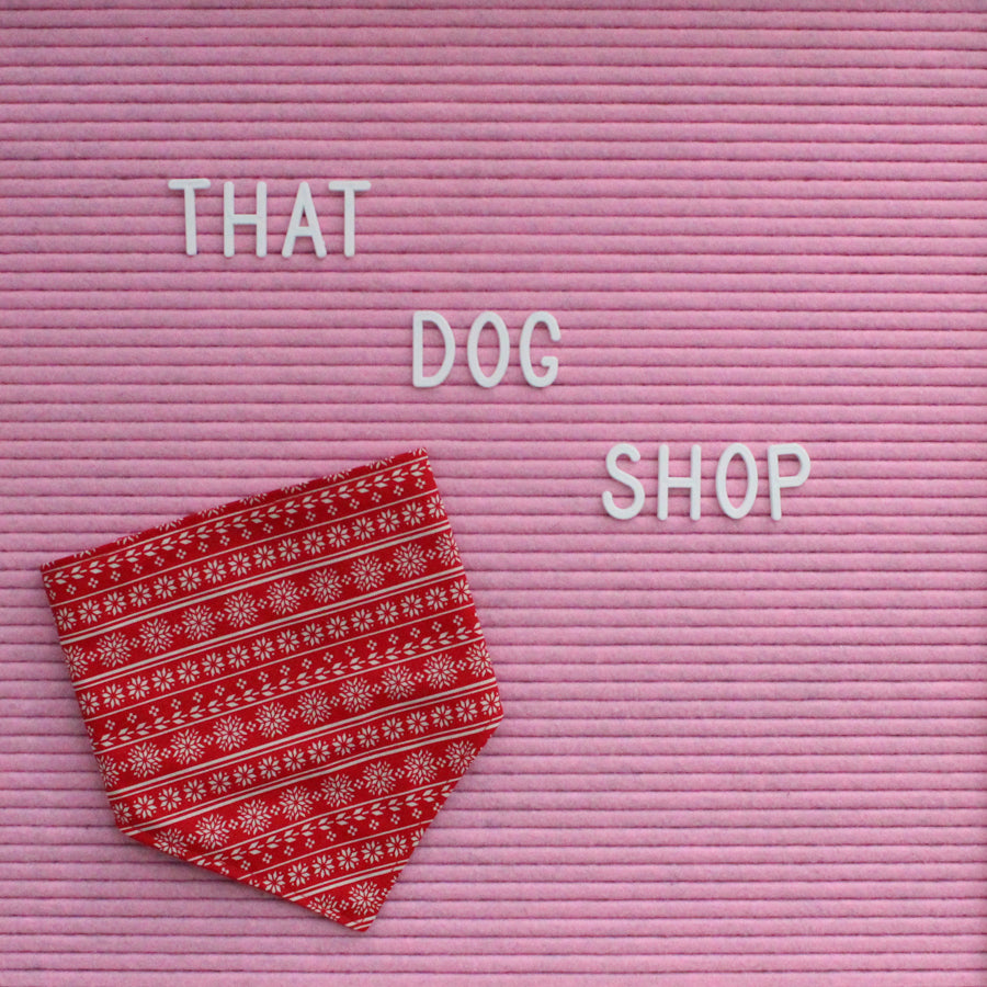 Dog Bandana - Snowflake Christmas Print