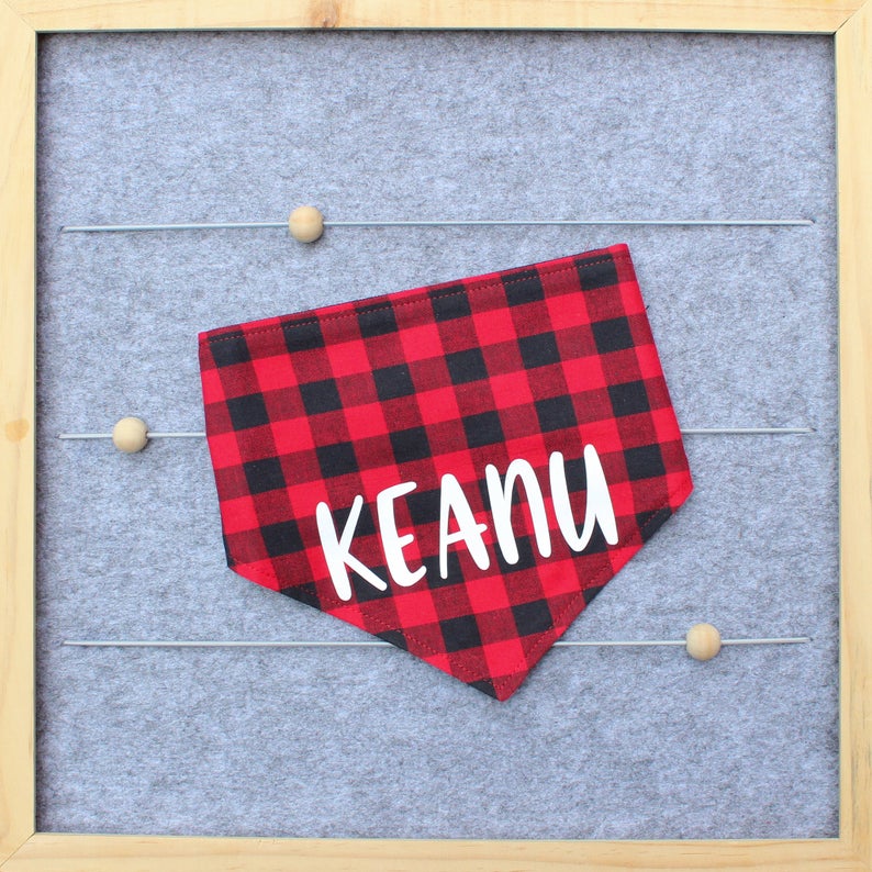 Dog Bandana - Red/Black Buffalo Check