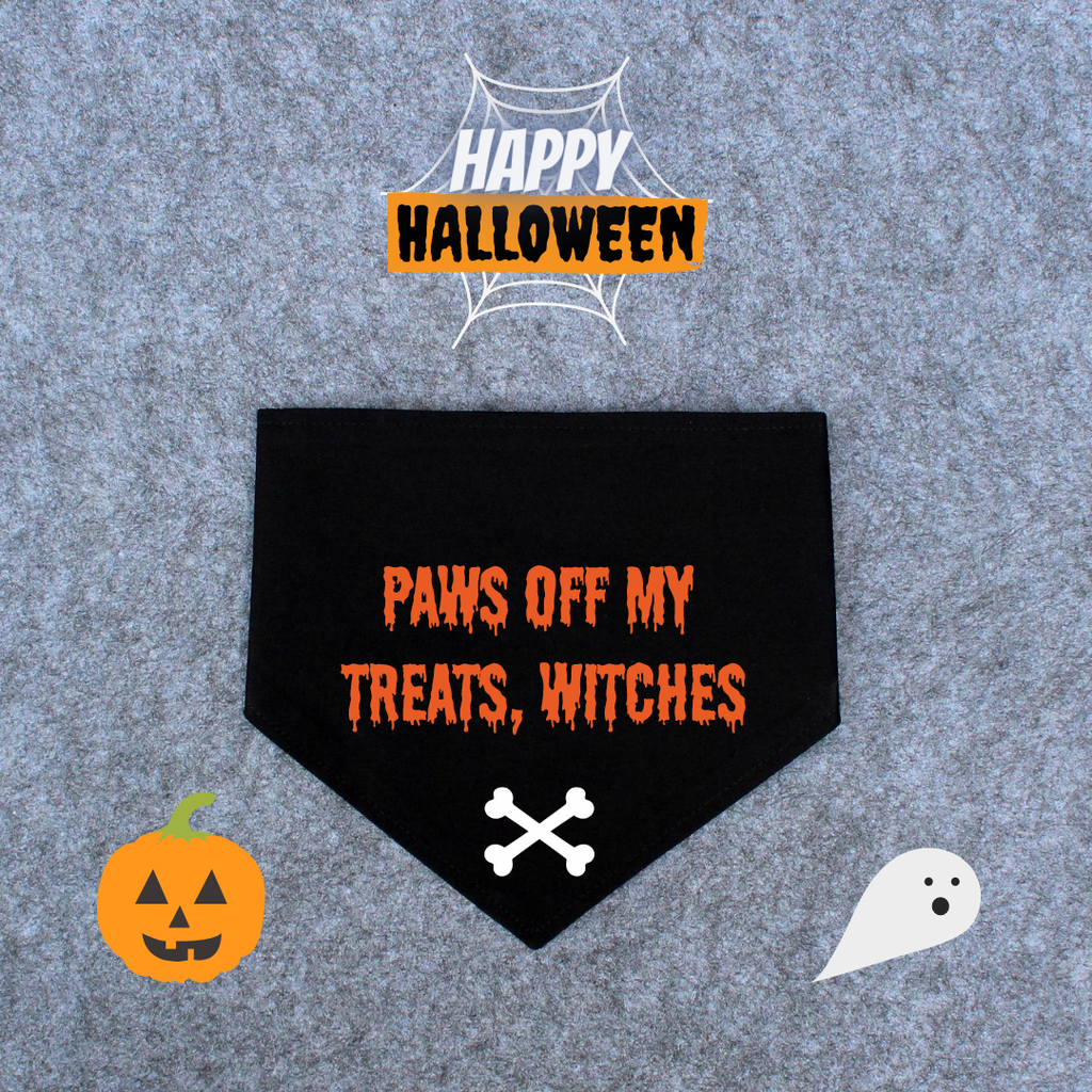 Halloween Dog Bandana - Paws Off My Treats