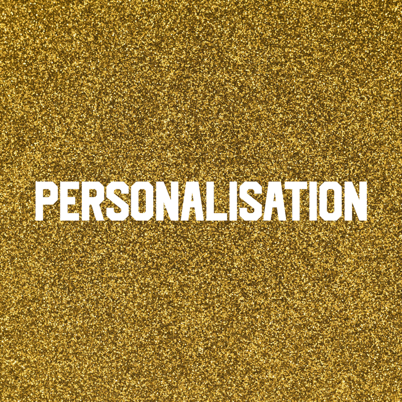 Personalisation - If this item is removed from the cart, your order will not be personalised.
