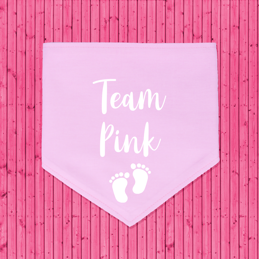 Gender Reveal Announcement Dog Bandana Team Pink - Pink